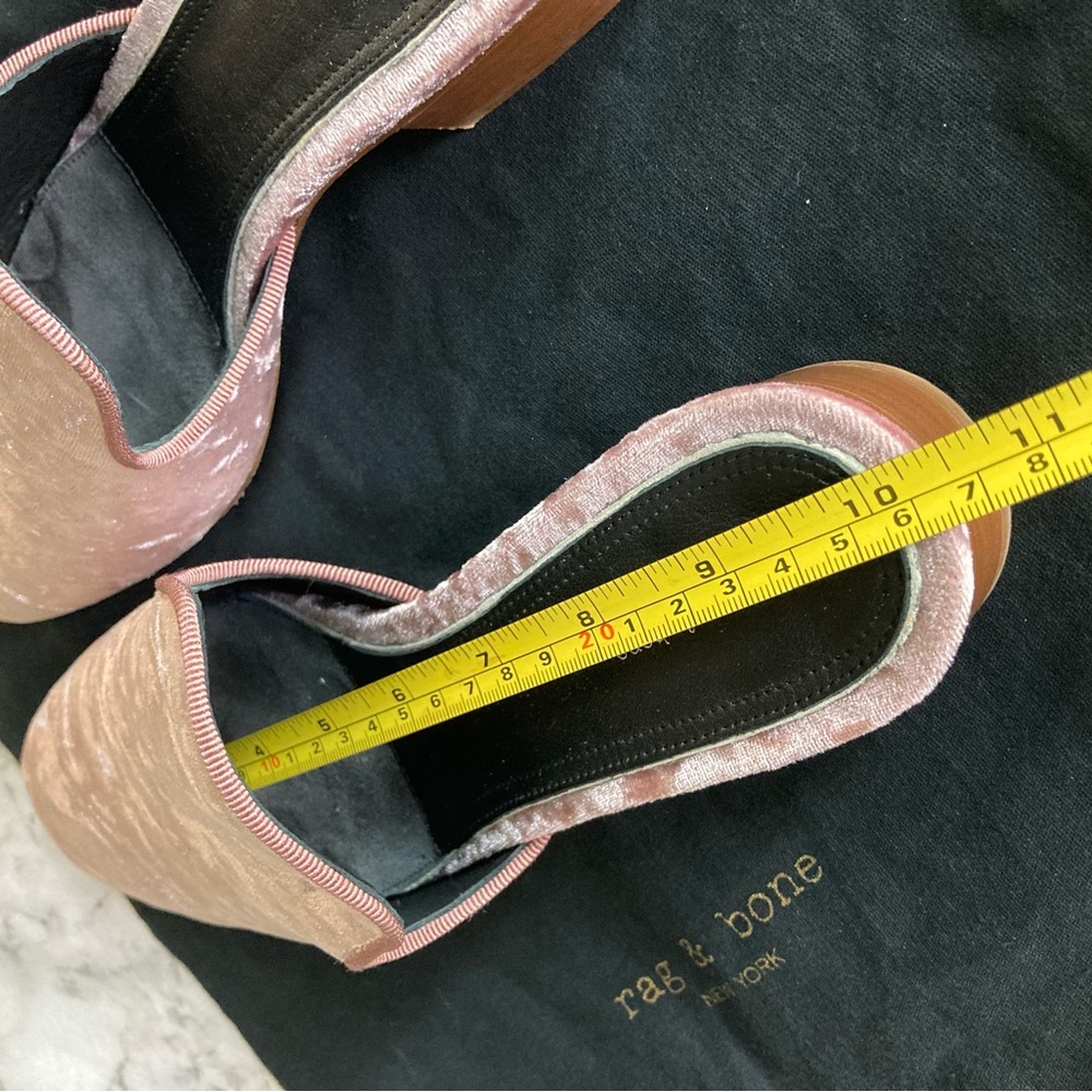 Rag & Bone NY pink velvet size 41 mules - Picture 11 of 15